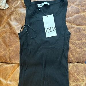 Zara Classic Black Knit Top